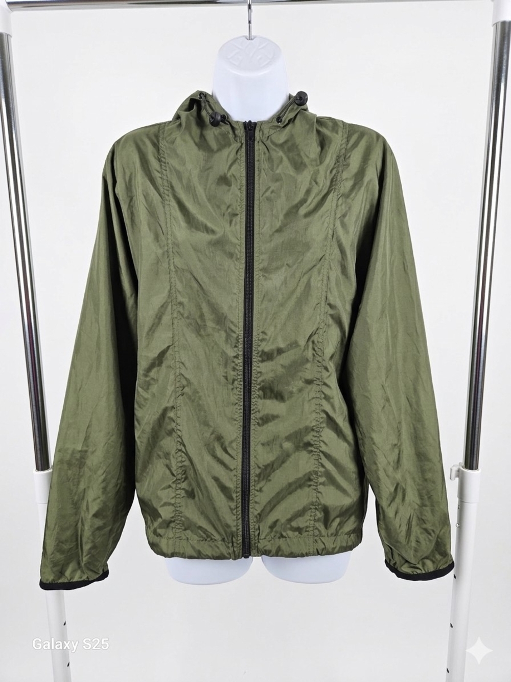 Banana Republic Olive Hooded Windbreaker Jacket